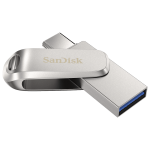 התקן בנפח  DUAL USB3.1/TYPEC LUXE 64GB מבית SanDisk בעיצוב קל ונשלף