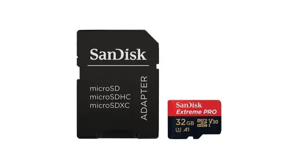 כרטיס זיכרון SanDisk Extreme Pro Micro SD 32GB עם מתאם SD