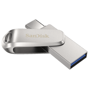 התקן בנפח  DUAL USB3.1/TYPEC LUXE 64GB מבית SanDisk בעיצוב קל ונשלף