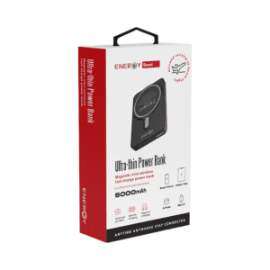 סוללת גיבוי קומפקטית 5000mAh תומכת MagSafe בצבע שחור