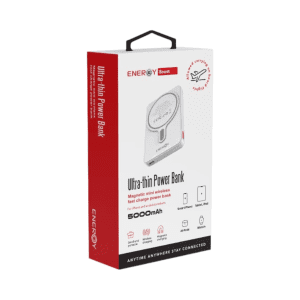 סוללת גיבוי קומפקטית 5000mAh תומכת MagSafe בצבע לבן