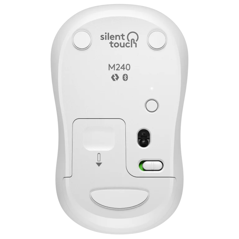 עכבר Bluetooth שקט Logitech M240 Silent – צבע לבן – תמונה 2