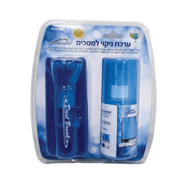 ערכת ניקוי למסכים + מברשת Silver Line 200ml