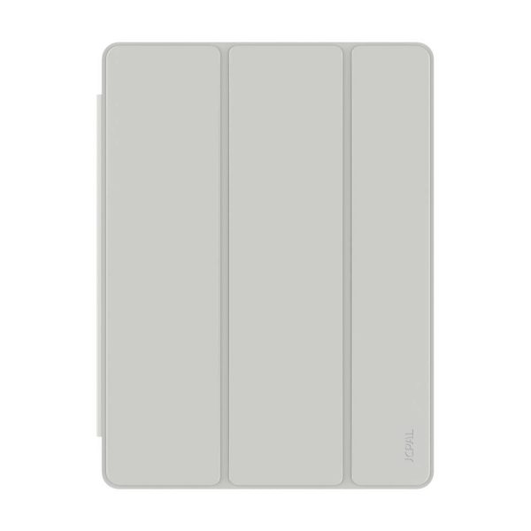 ⁦כיסוי JCPal DuraPro בצבע אפור בהיר ל‑iPad Pro 11 אינץ' (M4, 2024) – מגן חכם עם תא ל‑Apple Pencil⁩ – תמונה ⁦2⁩