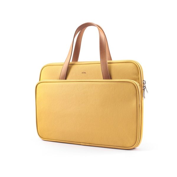 ⁦תיק נשיאה יוקרתי JCPal Milan briefcase Sleeve, 15/16-inch, Sand⁩ – תמונה ⁦3⁩