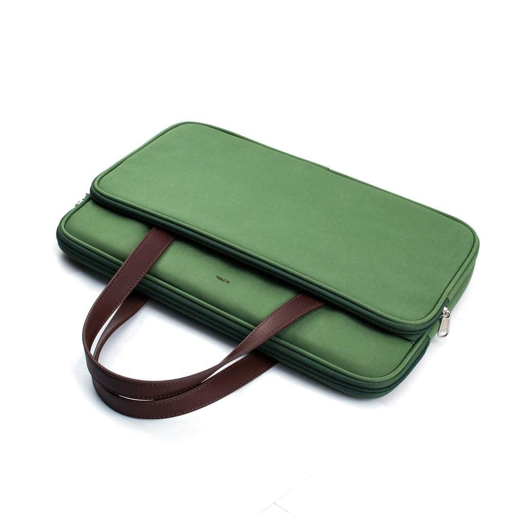 תיק נשיאה יוקרתי JCPal Milan briefcase Sleeve, 15/16-inch, Olive – תמונה 4