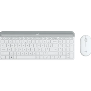 Logitech MK470 Slim | סט מקלדת ועכבר אלחוטי שקט לבן