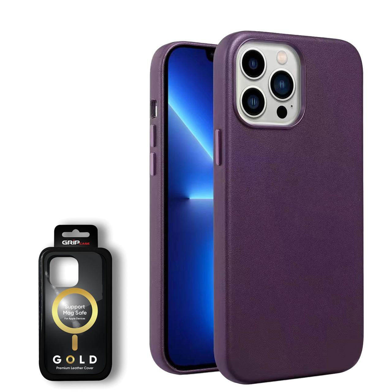 כיסוי דמוי עור אקסלוסיבי עבור iphone 15 Pro Max תומך Magsafe בצבע יין