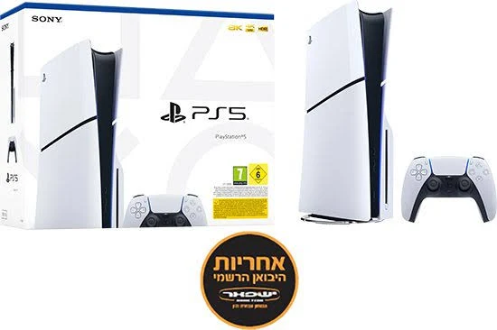 קונסולה Sony PlayStation 5 Blu-ray Edition 1TB PS5 SLIM כולל בקר אלחוטי שנה אחריות יבואן רשמי