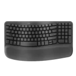 מקלדת אגרונומית אלחוטית Logitech Wave Keys USB/BT בצבע Graphite
