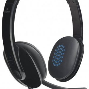 אוזניות Logitech H540 עם מיקרופון מובנה וחיבור USB בצבע שחור – נוחות, איכות סאונד וביטול רעשים