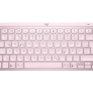 מקלדת אלחוטית Logitech MX Keys Mini בצבע Rose – Bluetooth קומפקטית עם תאורה חכמה לעבודה מקצועית