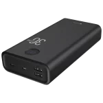 סוללה גיבוי  ניידת איכותית + צג 30000mAh  בצבע שחור מבית MIRACASE