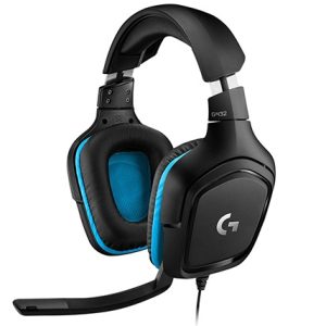 אוזניות גיימינג Logitech G432 7.1 עם מיקרופון בצבע שחור