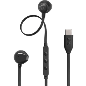 אוזניות חוט עם חיבור Jbl Tune 305C Type-C בצבע שחור