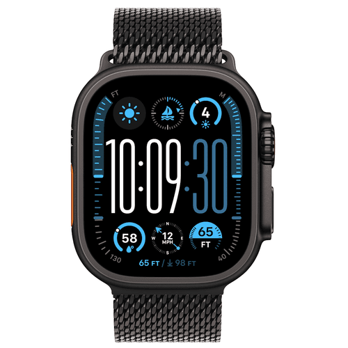 שעון חכם Apple Watch Ultra 2 GPS + Cellular 49mm Black Titanium Case with Black Ocean Band