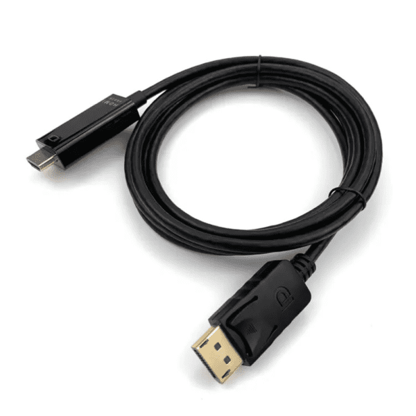 כבל DisplayPort ל-HDMI באורך 2 מטר – תמיכה ב־4K, צבע שחור