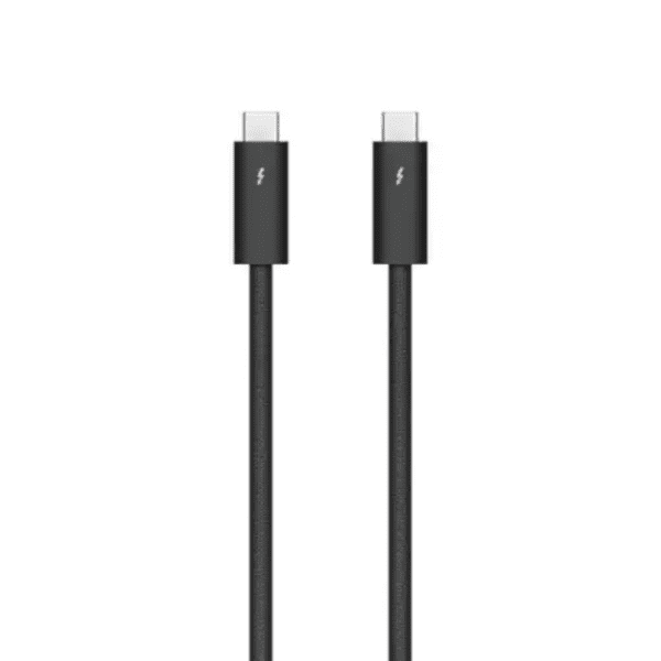 כבל Thunderbolt 4 Pro מקורי באורך 3 מטר – חיבור USB-C, מהירות עד 40Gbps, בצבע שחור
