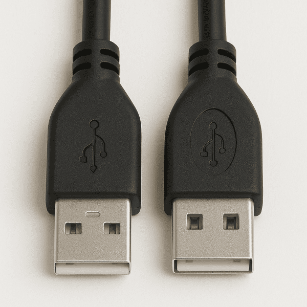 כבל מאריך USB זכר לזכר באורך 1.8 מטר – תואם USB 2.0, לחיבור מהיר ואמין בין מכשירים