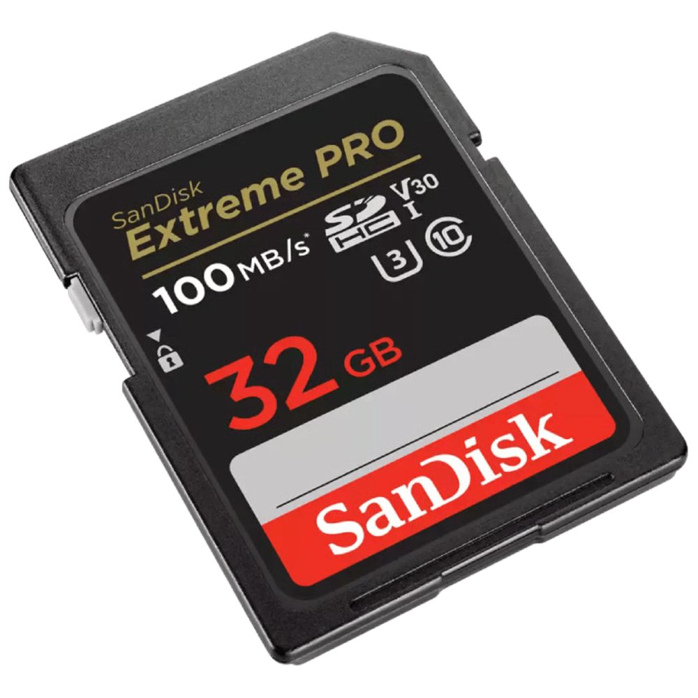 כרטיס זיכרון SanDisk Extreme PRO SDHC 32GB 100MB/s קריאה 90MB/s כתיבה U3 V30 4K UHD – תמונה 2