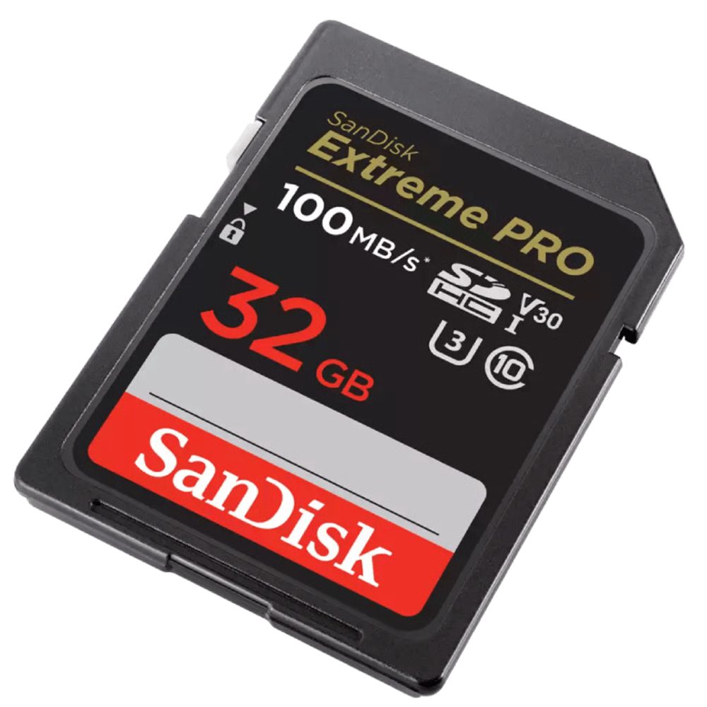 כרטיס זיכרון SanDisk Extreme PRO SDHC 32GB 100MB/s קריאה 90MB/s כתיבה U3 V30 4K UHD – תמונה 3