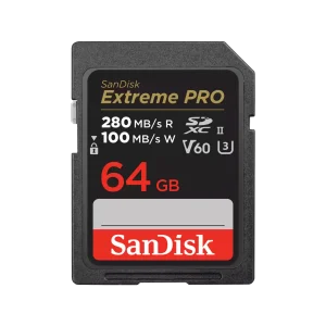 כרטיס זיכרון SanDisk Extreme PRO SDXC 64GB 200MB/s קריאה 90MB/s כתיבה U3 V30 4K UHD