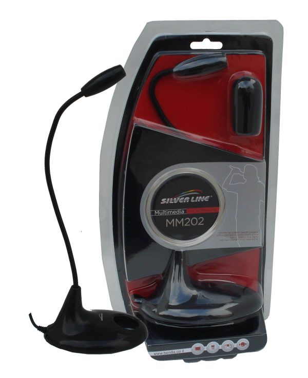 מיקרופון מולטימדיה שולחני גמיש SilverLine MM-202