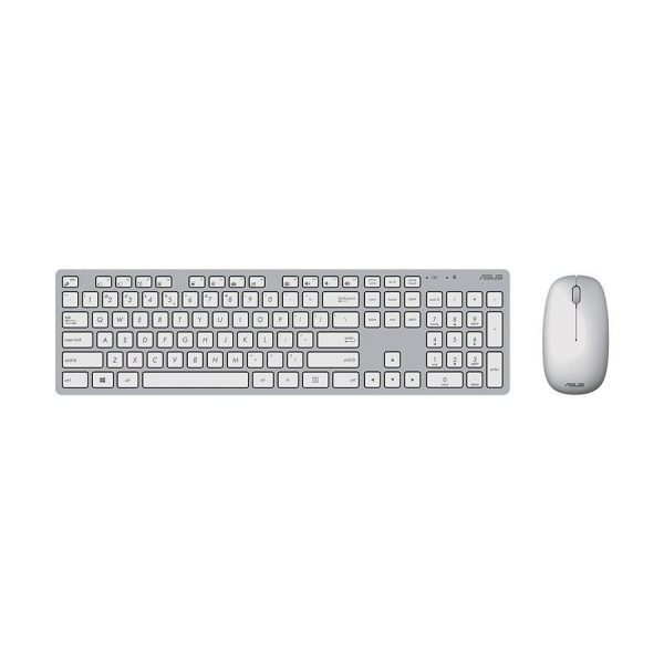 סט מקלדת ועכבר אלחוטיים ASUS W5000 2.4GHz – צבע לבן