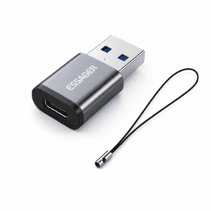 מתאם Type-C נקבה ל-USB זכר מבית ESSAGER – קומפקטי, איכותי ותומך טעינה וסנכרון