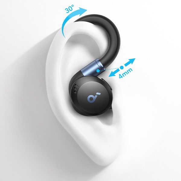 אוזניות ספורט אלחוטיות Anker Soundcore Sport X20 בצבע שחור – סאונד עוצמתי, נוחות, עמידות במים – תמונה 5