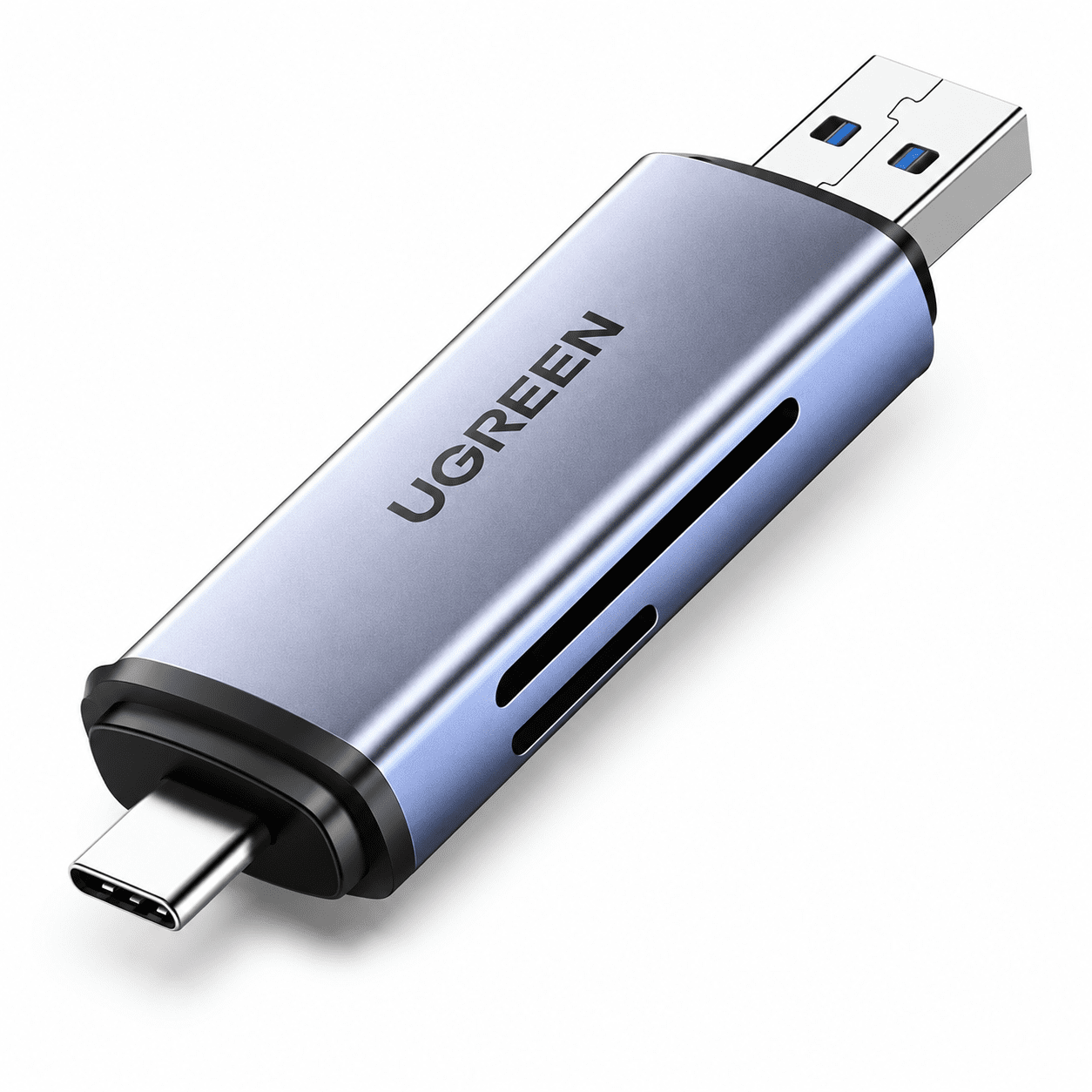 קורא כרטיסים UGREEN SD/TF USB-C ו-USB 3.0 2-in-1 - אפור