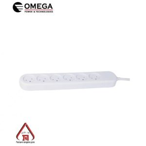 רב שקע 6 שקעים + כבל באורך 0.75 מטר מבית OMEGA