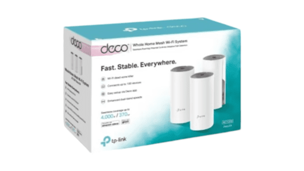 מגדיל טווח Tp-Link Deco E4 Mesh AC1200Mbps (סט של 3 יחידות)
