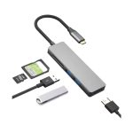 מתאם Type-C 5 ב-1 איכותי – פתרון מושלם למקבוק ולמחשבים ניידים עם USB-C