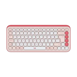 מקלדת אלחוטית Logitech Pop Keys Bluetooth בצבע ורוד
