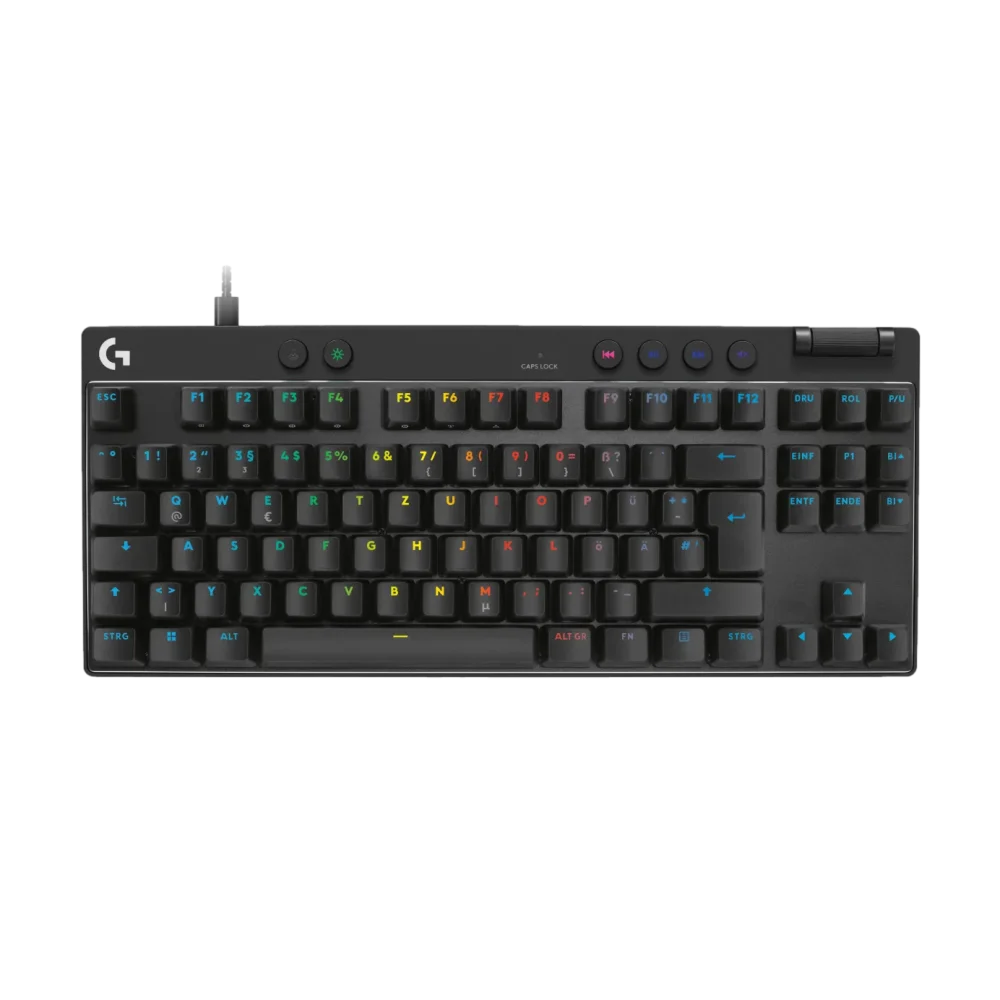 מקלדת גיימינג חוטית Logitech Pro X TKL Rapid בצבע שחור