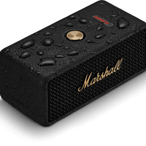 רמקול אלחוטי Marshall Emberton 3 בצבע שחור – סאונד עוצמתי, עמידות למים ועיצוב קלאסי