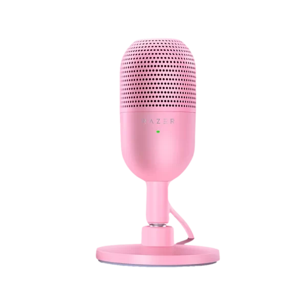 מיקרופון גיימינג שולחני Razer Seiren V3 Mini בצבע ורוד