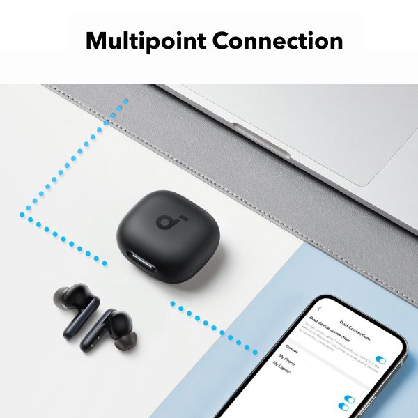 אוזניות אלחוטיות Anker Soundcore P40i ANC – שחור | Wireless Bluetooth Earbuds – תמונה 6