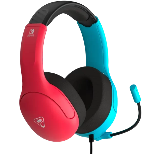 אוזניות גיימינג חוטיות Turtle Beach Airlite Fit כחול אדום – תואמות Nintendo Switch