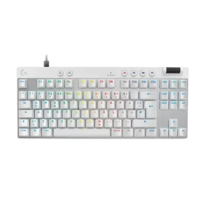 מקלדת גיימינג חוטית Logitech Pro X TKL Rapid בצבע לבן