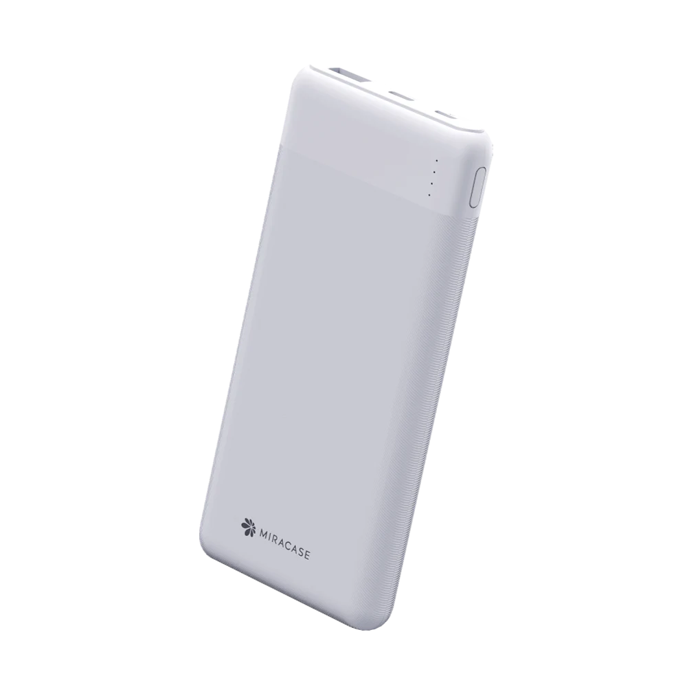 פאוור-בנק Miracase 10000mAh USB-C ו-USB-A - לבן