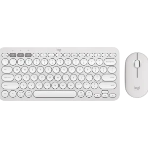 Logitech Pebble 2 K380s + M350m | סט מקלדת ועכבר Bluetooth קומפקטי לבן
