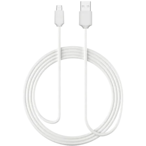 כבל לאייפון Silver Line סיליקון Lightning ל-USB-A באורך 2 מטר לבן