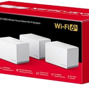 מערכת Mesh Wi-Fi חכמה MERCUSYS Halo H80X AX3000 – סט של 3 יחידות לכיסוי אלחוטי מלא