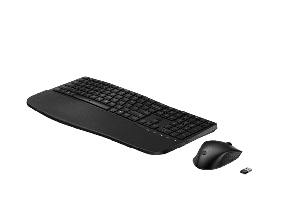 ⁦מקלדת ועכבר HP 685 Comfort Dual-Mode – סט אלחוטי עם חיבור כפול Bluetooth ו‑USB Dongle בצבע שחור⁩ – תמונה ⁦2⁩