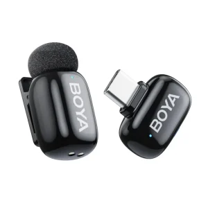 BOYA Mini Type‑C – מיקרופון אלחוטי לסמארטפון עם USB-C וביטול רעש – טווח 100 מ׳