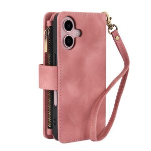 כיסוי ארנק לאייפון 17 בצבע רוז גולד (Rose Gold) עם מקום לכרטיסים, כסף ושטרות – Wallet Phone Case