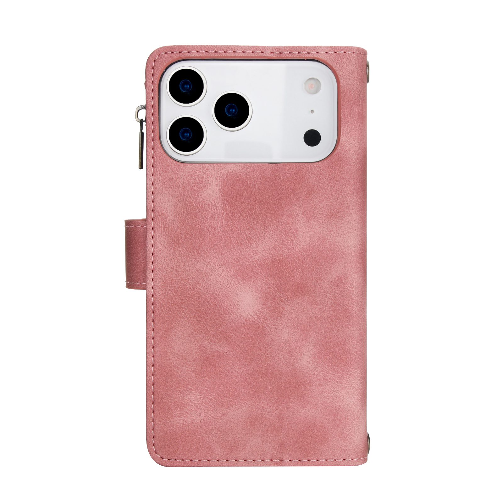 כיסוי ארנק לאייפון 17 פרו בצבע רוז גולד (Rose Gold) עם מקום לכרטיסים, כסף ושטרות – Wallet Phone Case – תמונה 2