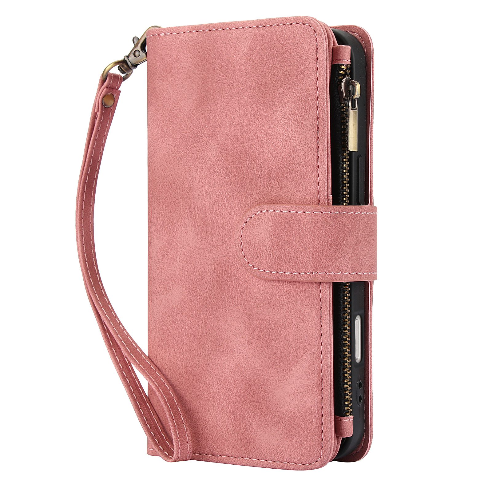 כיסוי ארנק לאייפון 17 פרו בצבע רוז גולד (Rose Gold) עם מקום לכרטיסים, כסף ושטרות – Wallet Phone Case – תמונה 9